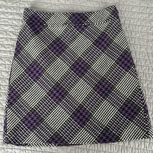LOFT Outlet Plaid Wool Blend A-line Skirt, 00P, EUC - only tried on